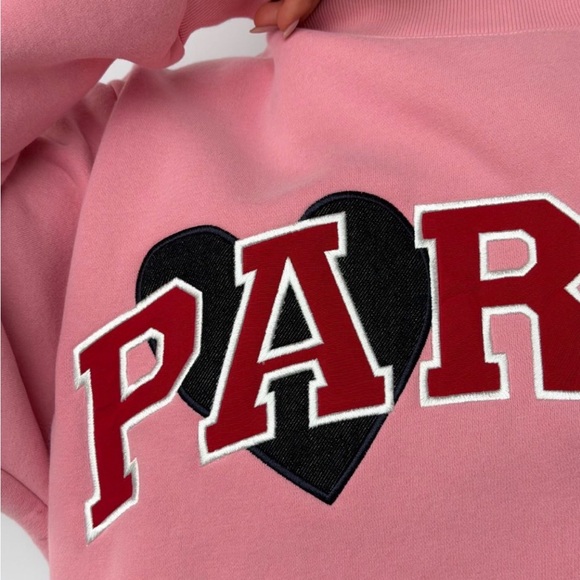 PARKE denim heart varsity mockneck - Picture 2 of 2
